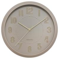 Wanduhr Calmo Beigebraun - Beigebraun, Glas/Kunststoff (30,5/4,3cm) - Mömax