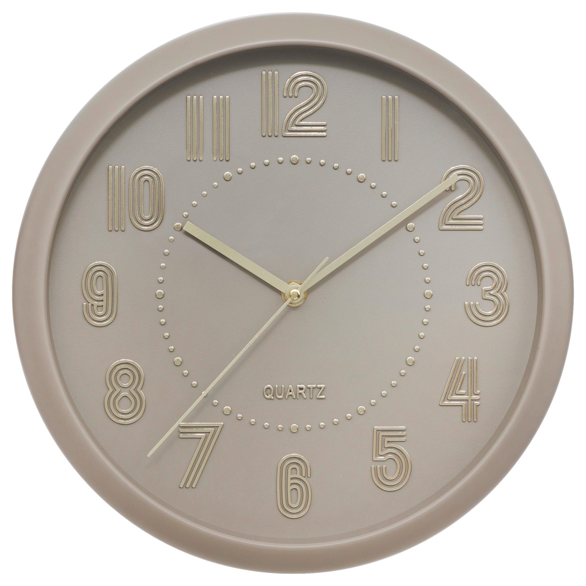VÄGGKLOCKA CALMO - Beigebraun, glas/plast (30,5/4,3cm) - Mömax