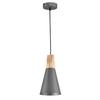 PENDELLEUCHTE BICONES - Grau, Trend, Holz/Metall (14/16.5cm) - MAYTONI