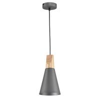 PENDELLEUCHTE BICONES - Grau, Trend, Holz/Metall (14/16.5cm) - MAYTONI