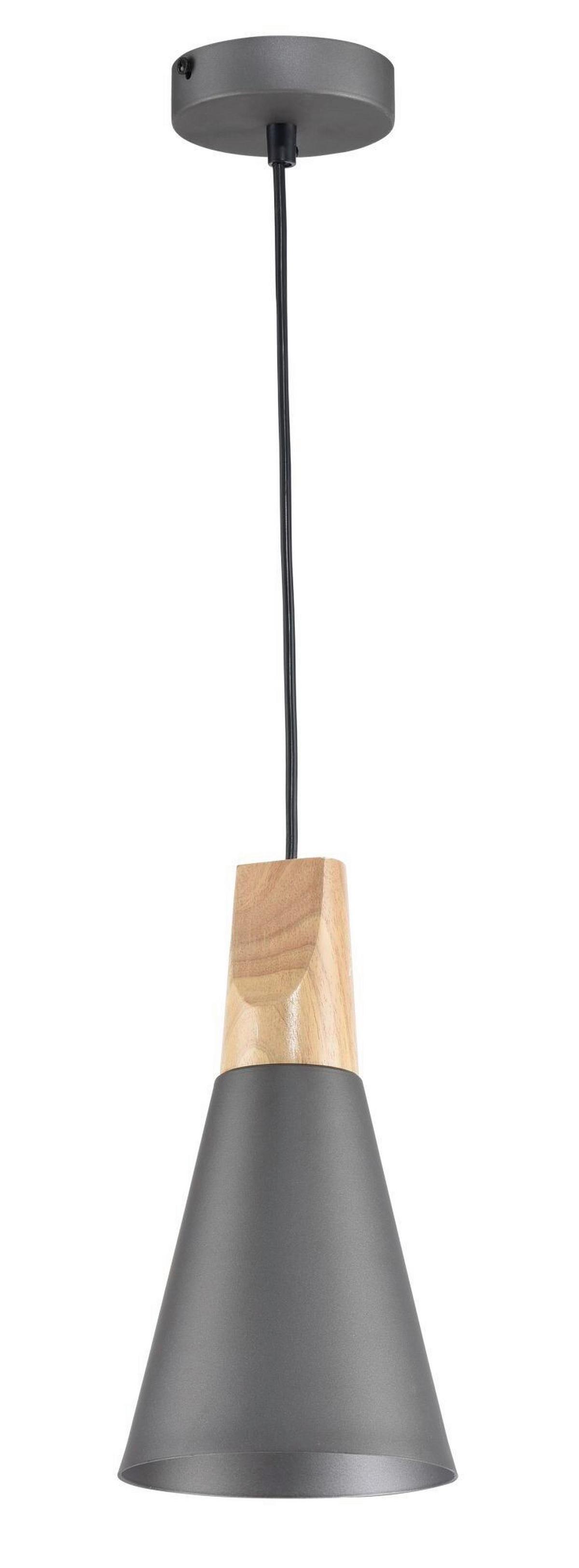 PENDELLEUCHTE BICONES - Grau, Trend, Holz/Metall (14/16.5cm) - MAYTONI