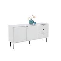 KOMODA SZEROKA ODENSE - jasnoszary/czarny, Design, materiał drewnopochodny/metal (150/74,6/40cm) - Xora