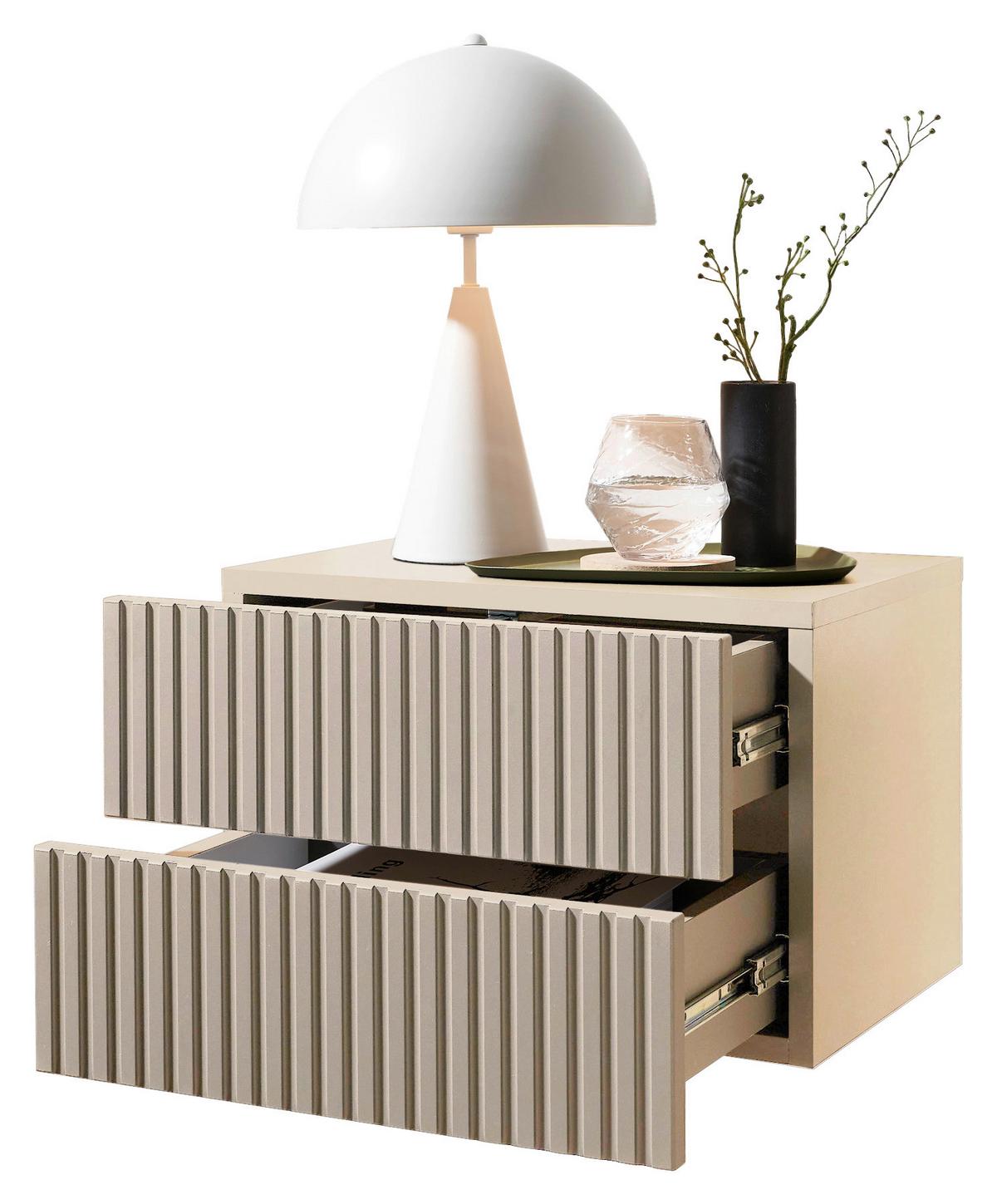 SZAFKA NOCNA TABONI - kaszmir, Modern, materiał drewnopochodny (42/28/30cm) - Boxxx