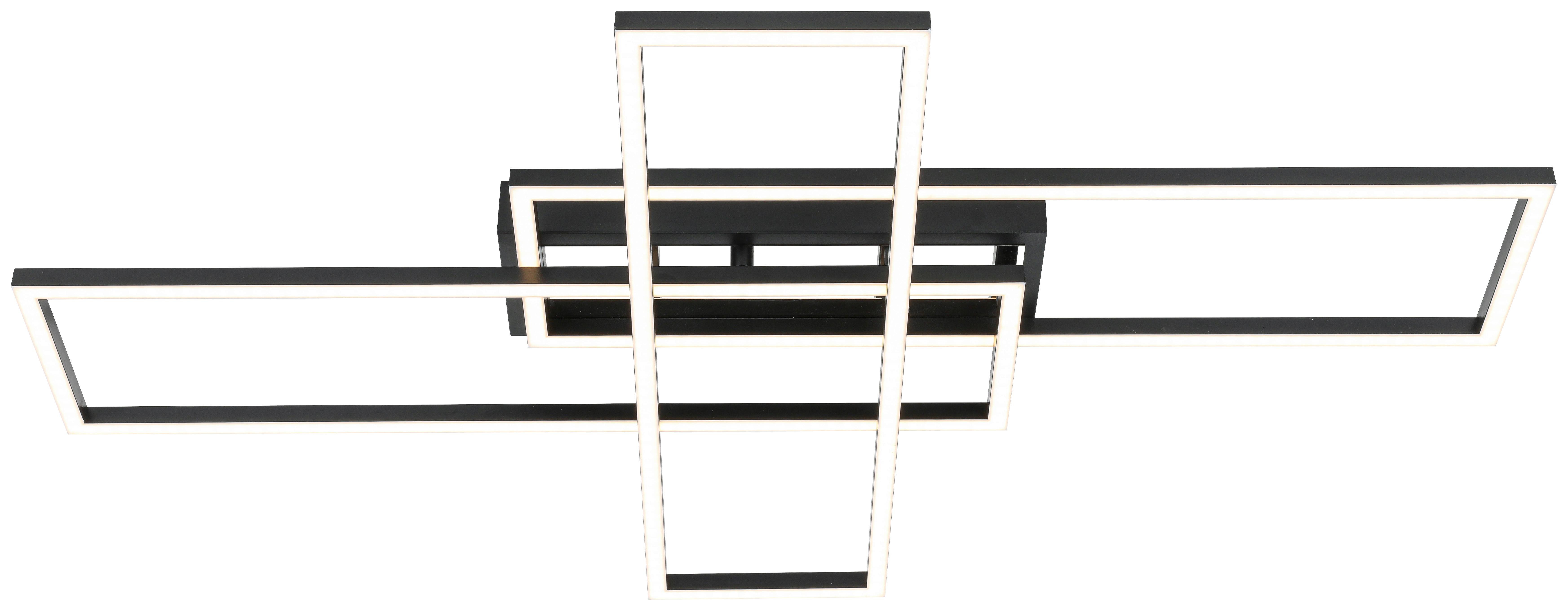 LAMPA SUFITOWA ELISE - czarny/kolor chromowy, Trend, tworzywo sztuczne/metal (82,5/55/8cm) - Novel