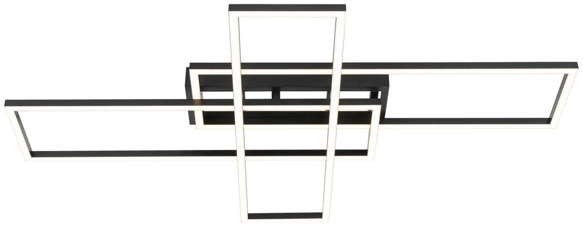 LAMPA SUFITOWA ELISE - czarny/kolor chromowy, Trend, tworzywo sztuczne/metal (82,5/55/8cm) - Novel