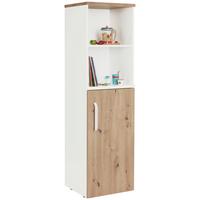 Standregal in Weiß/Artisan Eiche - Holzwerkstoff (45/160,5/41cm) - Roba