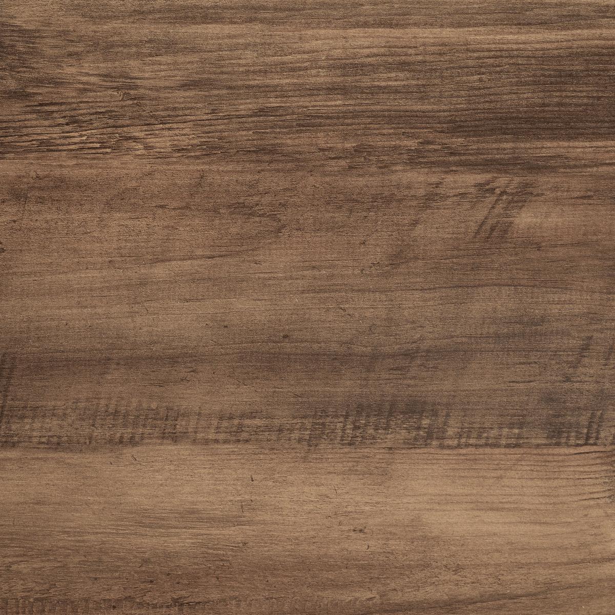 Badezimmer "Dell" mit 2 Waschbecken, Farbe Walnuss - Weiss/Schwarz, Modern, Keramik/Holzwerkstoff (120/85/50cm) - Bessagi Home
