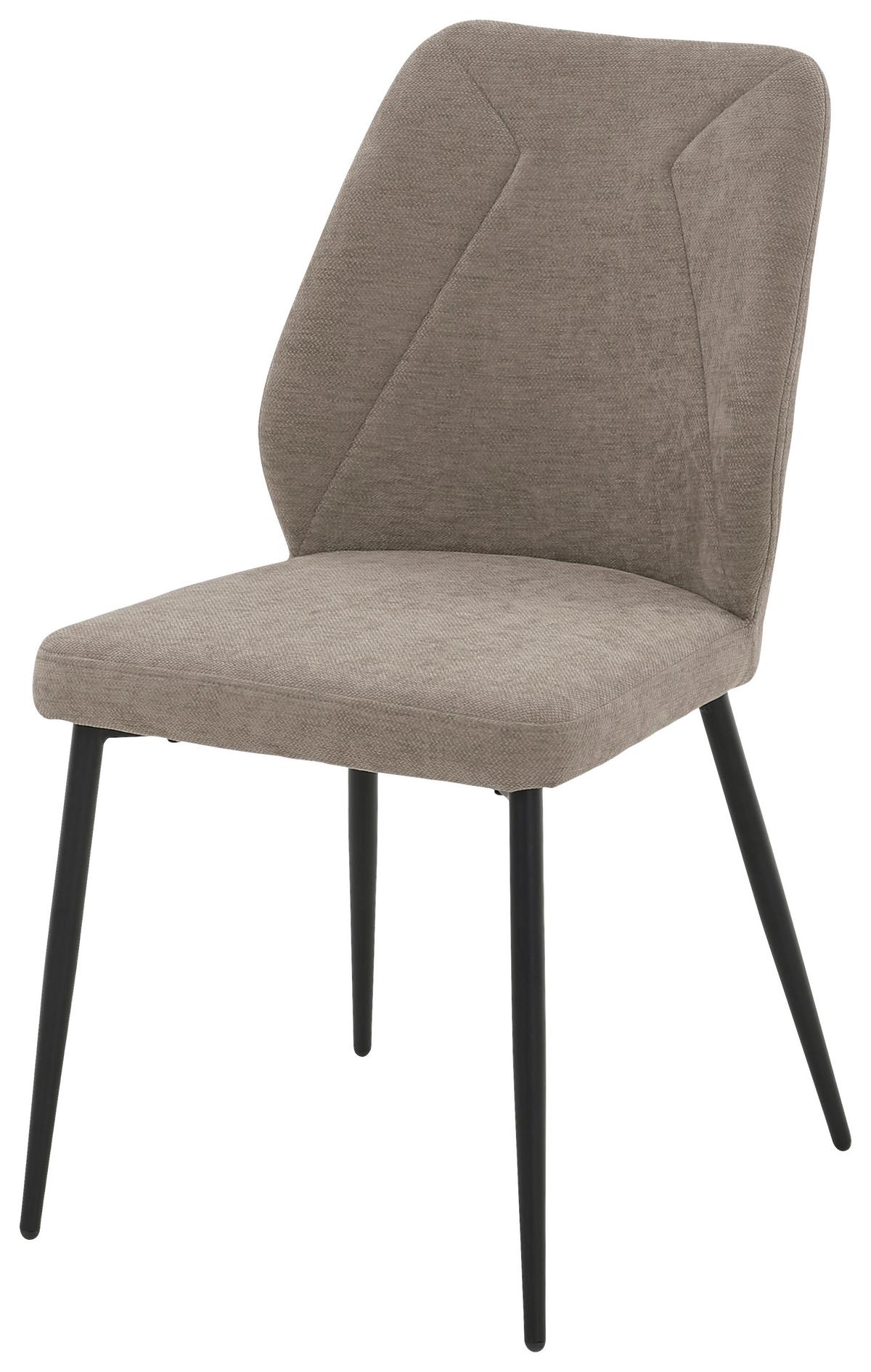 Stolica Tena - svijetlo smeđa/crna, Basics, metal/tekstil (46,5/86,5/59cm) - Based