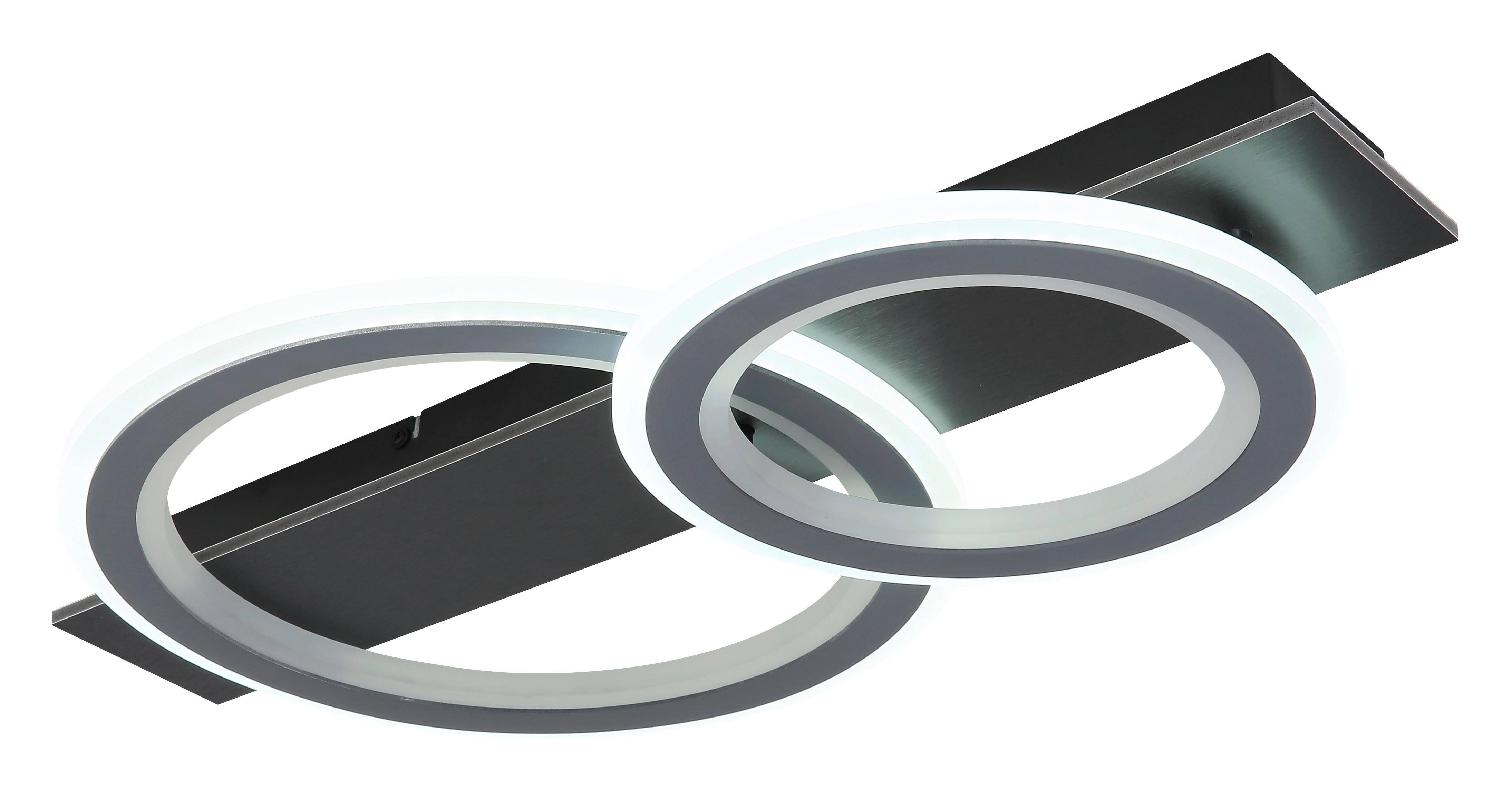 Led Stropna Svjetiljka Jayden - siva/svijetlo siva, Design, metal/plastika (63/37/8cm) - Globo