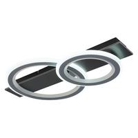 Led Stropna Svjetiljka Jayden - siva/svijetlo siva, Design, metal/plastika (63/37/8cm) - Globo