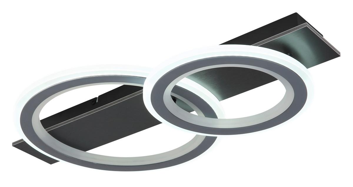 Led Stropna Svjetiljka Jayden - siva/svijetlo siva, Design, metal/plastika (63/37/8cm) - Globo