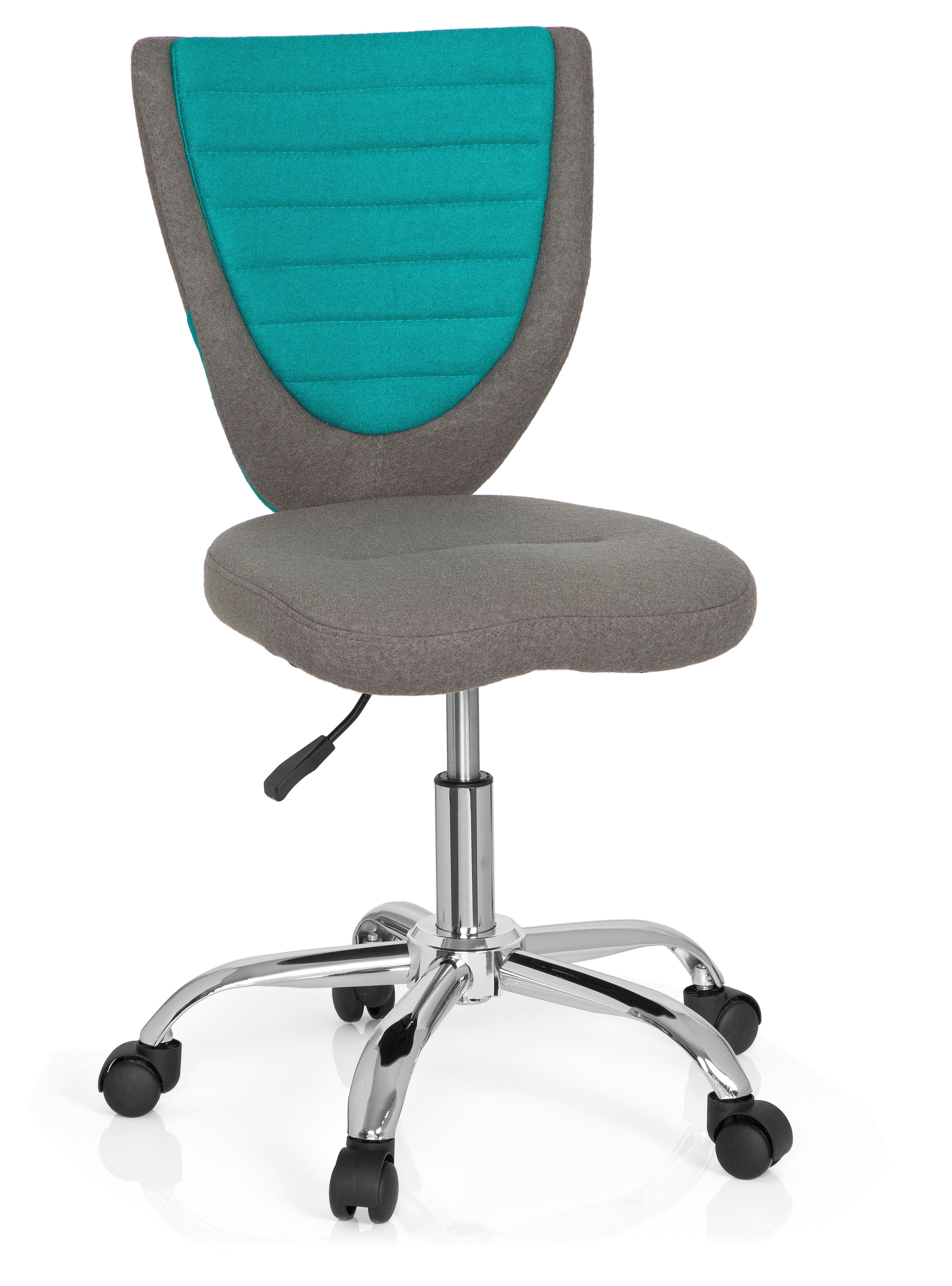 Jugenddrehstuhl Kiddy Comfort ca.41x94x41cm Grau,Türkis - Türkis/Silberfarben, MODERN, Kunststoff/Textil (41/94/41cm) - MID.YOU
