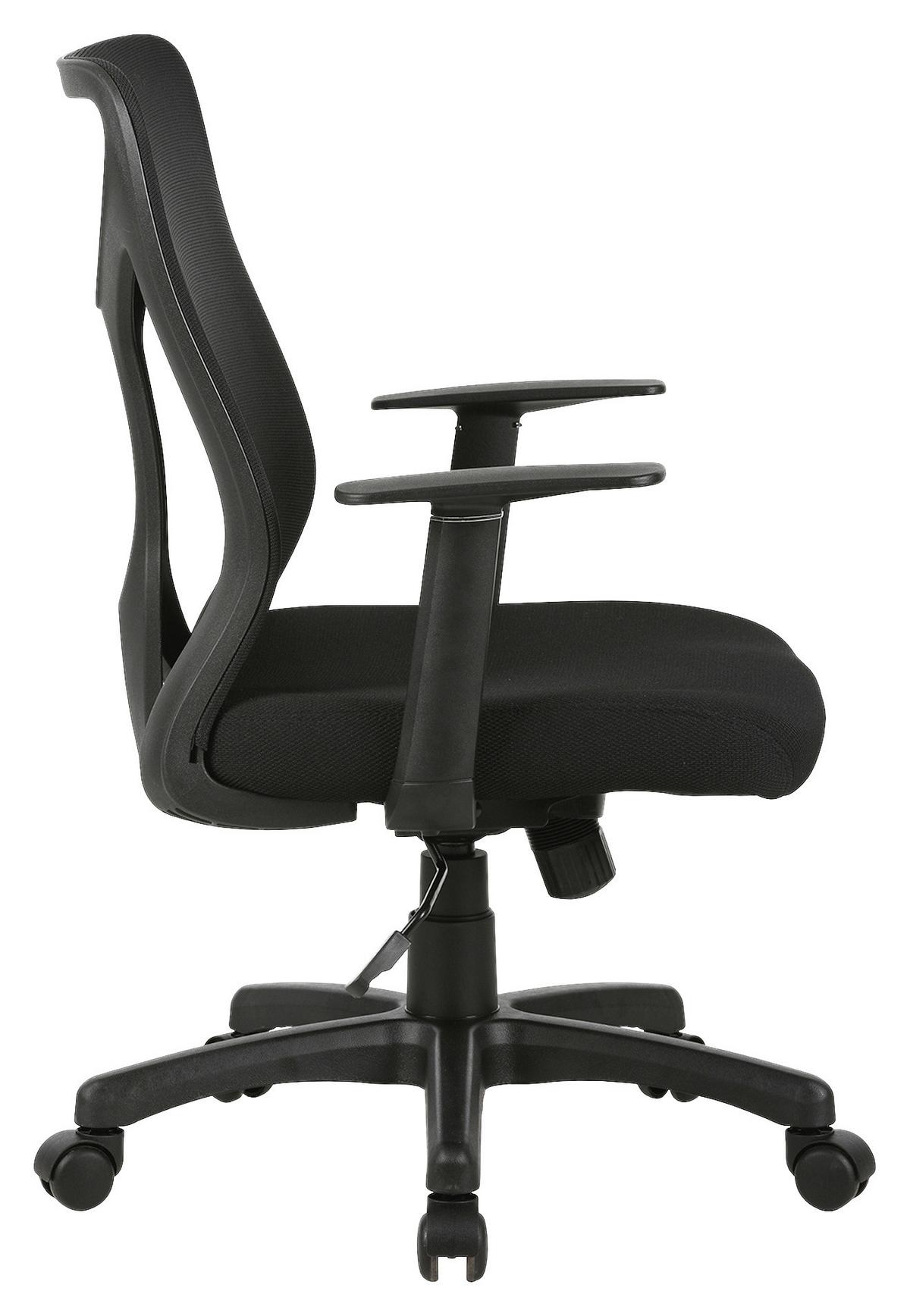 Drehstuhl Bone Schwarz - Schwarz, MODERN, Kunststoff/Textil (61,5/91/51,5cm) - MID.YOU