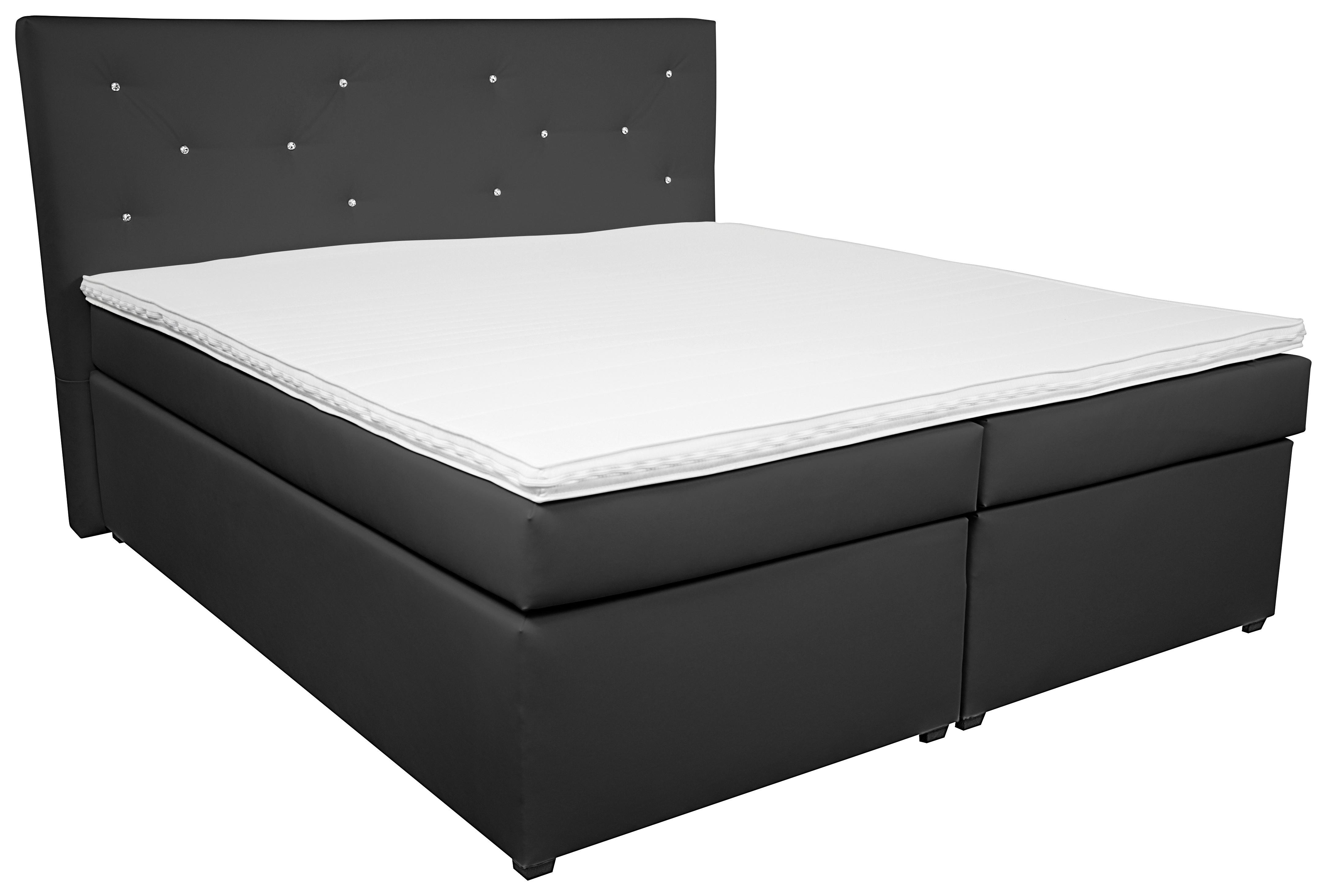 Boxspring Krevet Luminosa - crna, Moderno, tekstil/plastika (180/200cm)