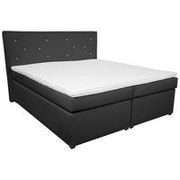 Boxspring Krevet Luminosa - crna, Moderno, tekstil/plastika (180/200cm)