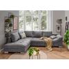 HOEKSOFA ALVITO - Grijs/Zilverkleurig, Design, Hout/Textiel (202/298cm) - P & B
