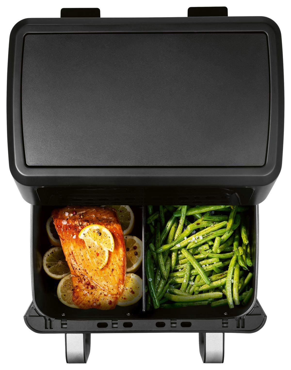 Heißluftfritteuse Gourmetmaxx Schwarz max. 2800 Watt - Edelstahlfarben/Schwarz, MODERN, Kunststoff/Metall (40.5/35.4/29cm)