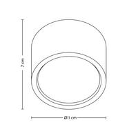 Plafonieră Hermo - culoare nichel/transparent, Modern, plastic/metal (11/7cm) - Modern Living