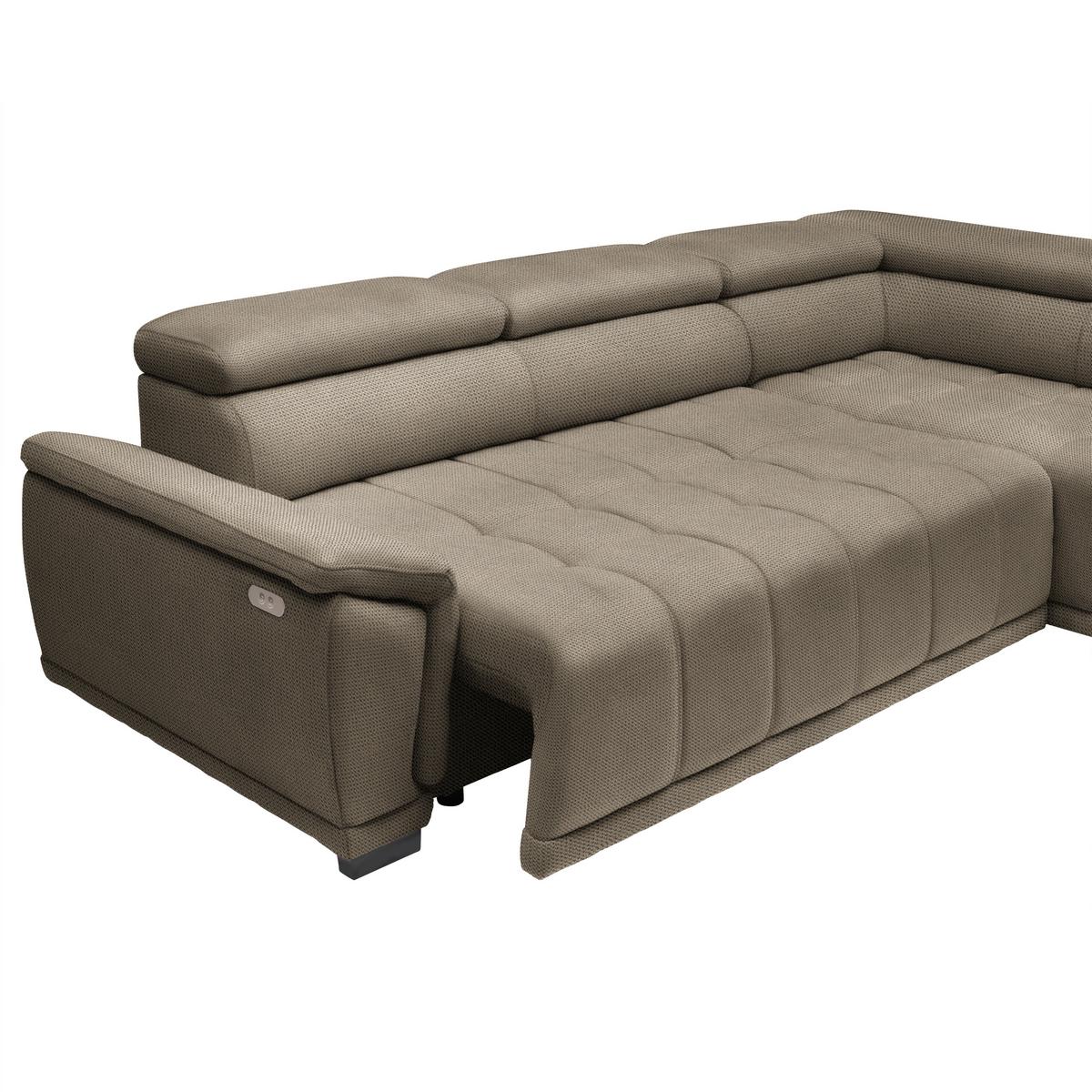Kutna Garnitura Gremio - bež/crna, Moderno, tekstil/plastika (283/206cm) - Modern Living