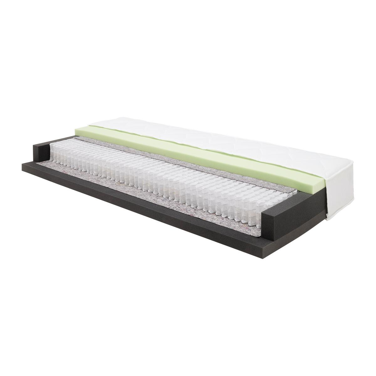 Ležišče Z Žepkastim Vzmetenjem Komfort 1000, 90x200 - bela, tekstil (90/200cm) - Premium Living
