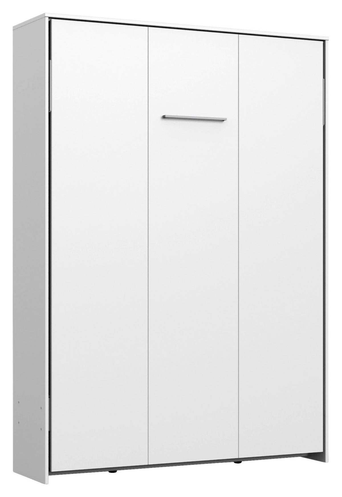 Klappbett Juist ca. 140x200 cm Weiß - Alufarben/Weiß, KONVENTIONELL, Holz/Holzwerkstoff (140/200cm) - MID.YOU