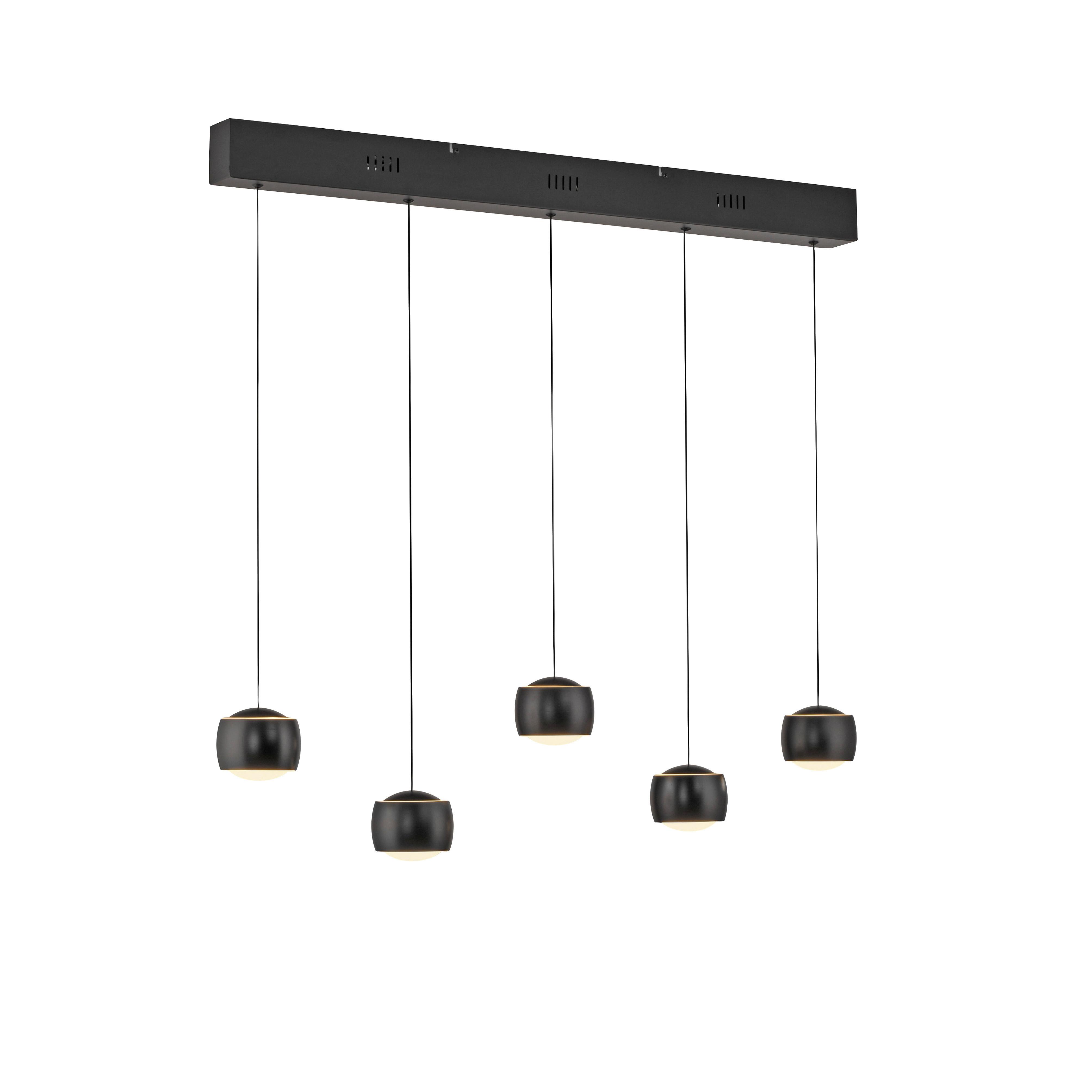 LAMPA WISZĄCA LED 15262-18 BALLINI - czarny, Design, tworzywo sztuczne/metal (110/10/220cm) - Just Light