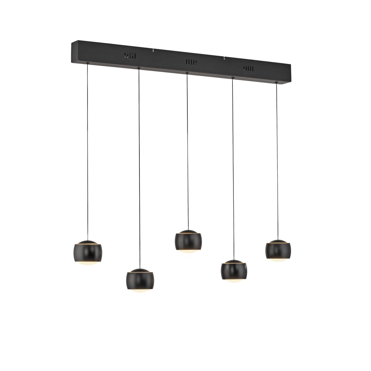 LAMPA WISZĄCA LED 15262-18 BALLINI - czarny, Design, tworzywo sztuczne/metal (110/10/220cm) - Just Light