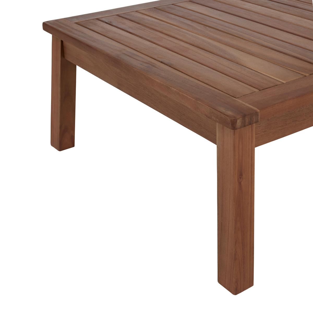 Loungegarnitur Pia Dunkelgrau Akazie/Outdoorstoff - Grau/Akaziefarben, MODERN, Holz/Textil (150/70/79cm) - Bessagi Garden