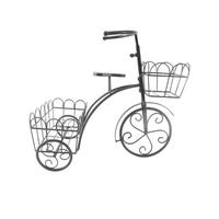 STOJAK NA KWIATY US232009B - czarny, Basics, metal (40/25/36cm)