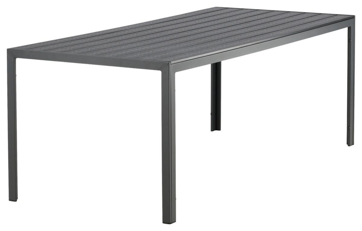 GARTENTISCH BREAK - Schwarz, KONVENTIONELL, Metall (205/90/73,5cm) - Gardenson