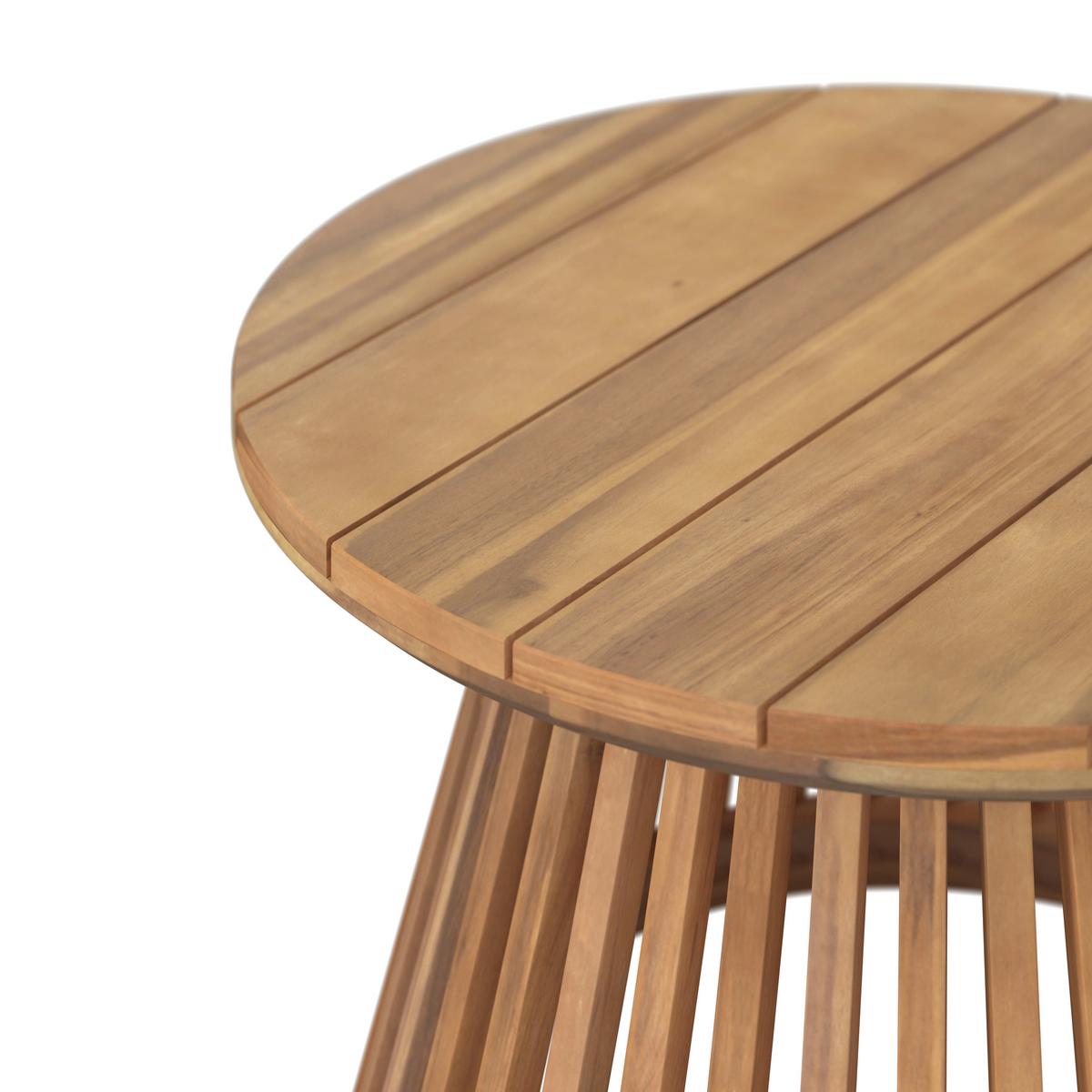 Loungegarnitur Mara Holz Outdoorstoff/Metall +Abdeckung - Creme/Teakfarben, MODERN, Holz/Textil (190/62,5/70cm) - Bessagi Garden