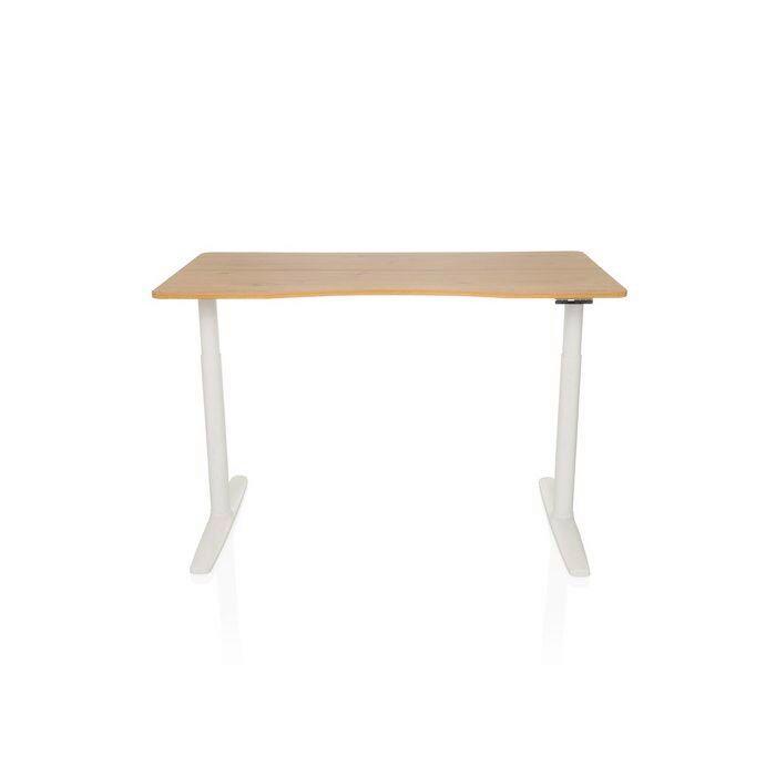 Pisalna Miza Stand Pro R, Hrast - barve hrasta/bela, Moderno, kovina/leseni material (140/70/73 - 118cm) - MID.YOU
