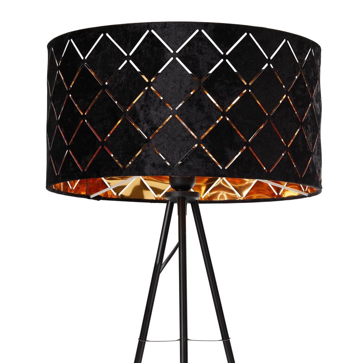 Stehleuchte Evelyn max. 40 Watt - Schwarz, LIFESTYLE, Metall (149cm) - Mömax