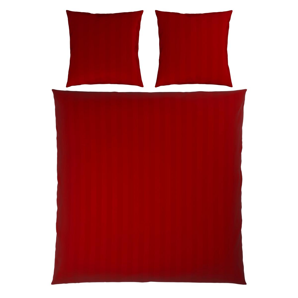 Bettwäsche Xenia Streif XXL Rot ca. 200x200cm - Rot, MODERN, Textil (200/200cm) - Premium Living