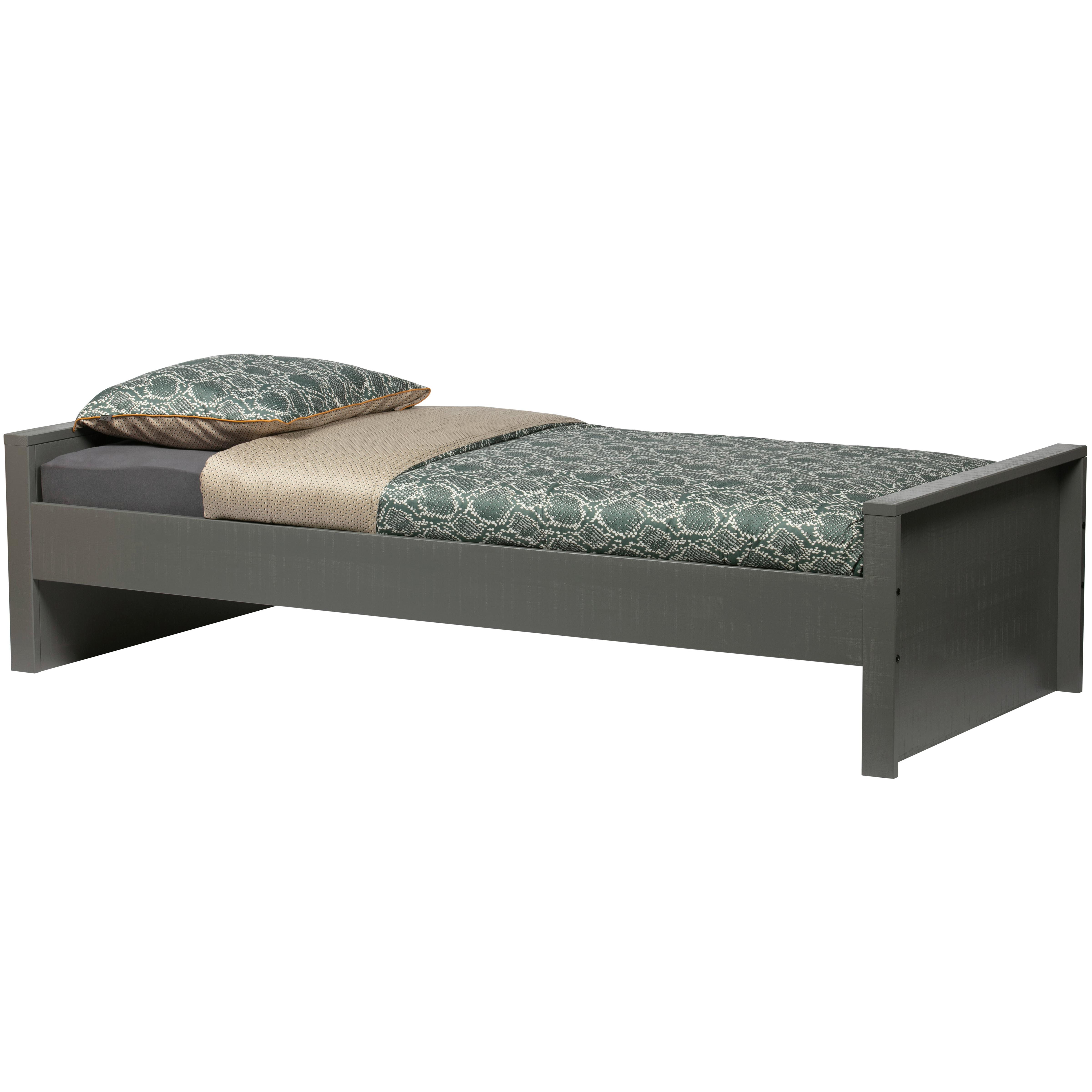 Bett Morris Grau ca. 90x200 cm - Grau, Design, Holz (90/200cm) - Livetastic