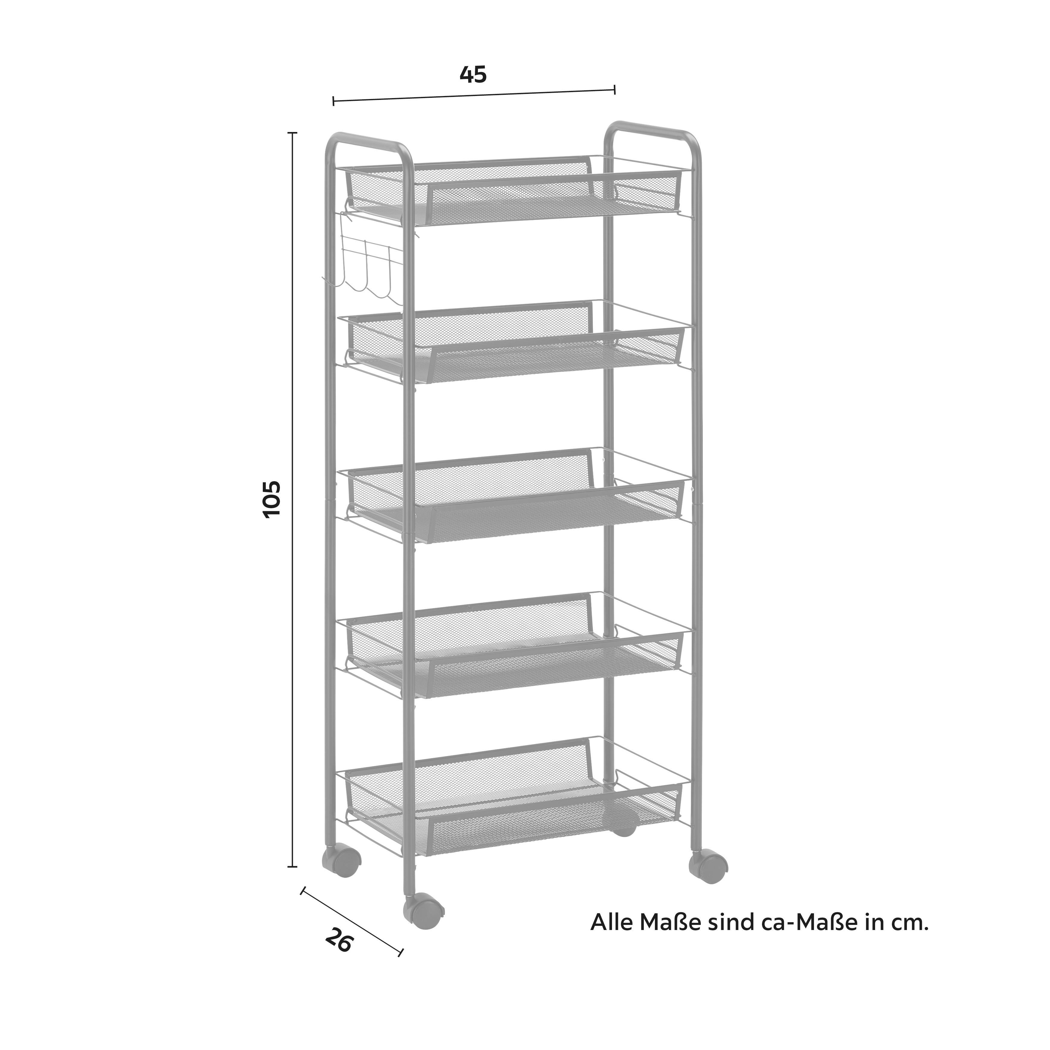 BADRUMSHYLLA SANDRO - svart, Modern, metall/plast (45/105/26cm) - Bessagi Home