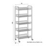 BADRUMSHYLLA SANDRO - svart, Modern, metall/plast (45/105/26cm) - Bessagi Home