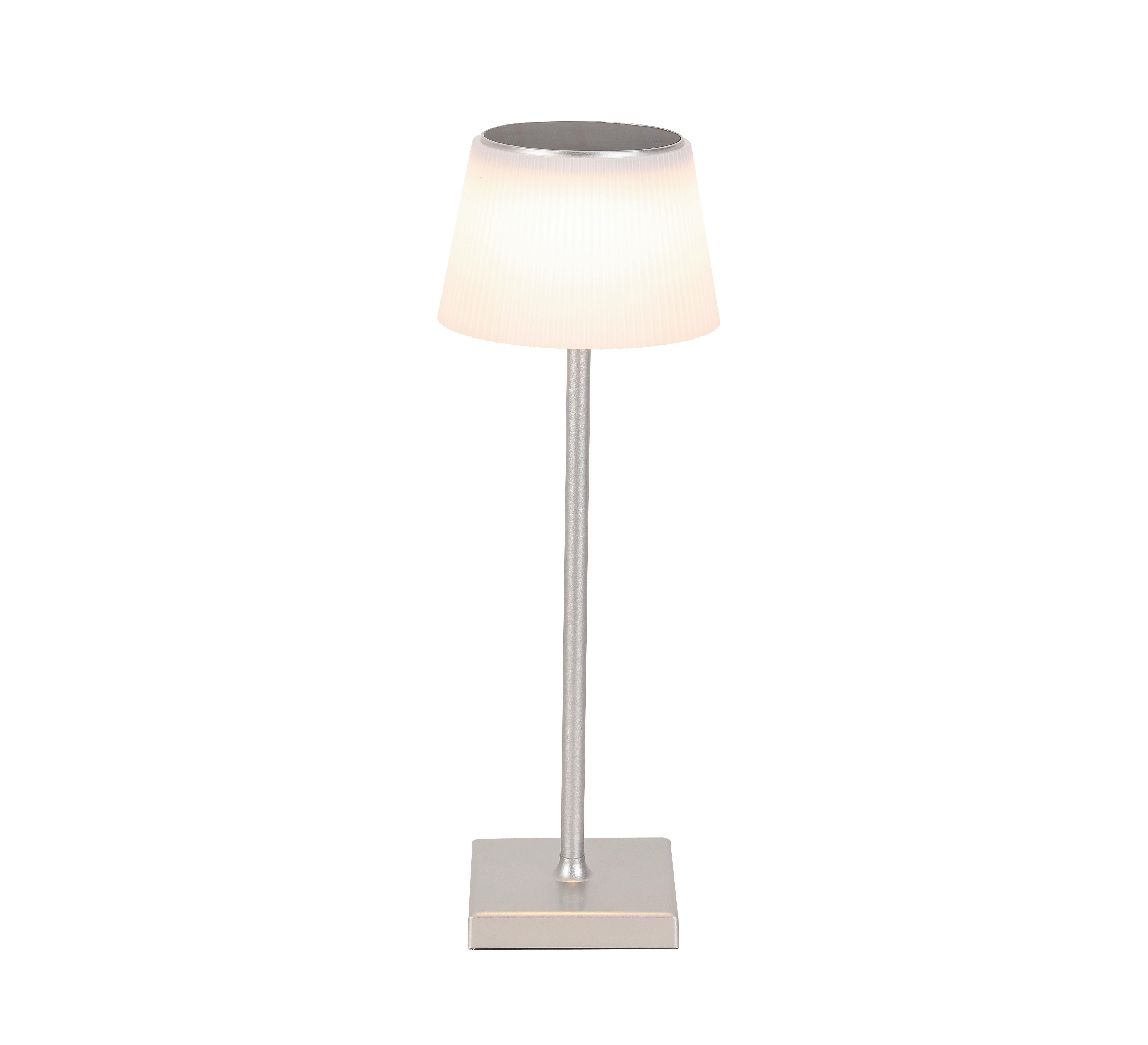 Lampă de exterior cu LED RUDO - argintiu/alb, Modern, plastic/metal (13/38cm) - Modern Living