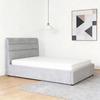 STOPPAD SÄNG SIENNA -EXKLUSIV- -BASED- - ljusgrå/svart, Lifestyle, metall/trä (120/200cm) - Based