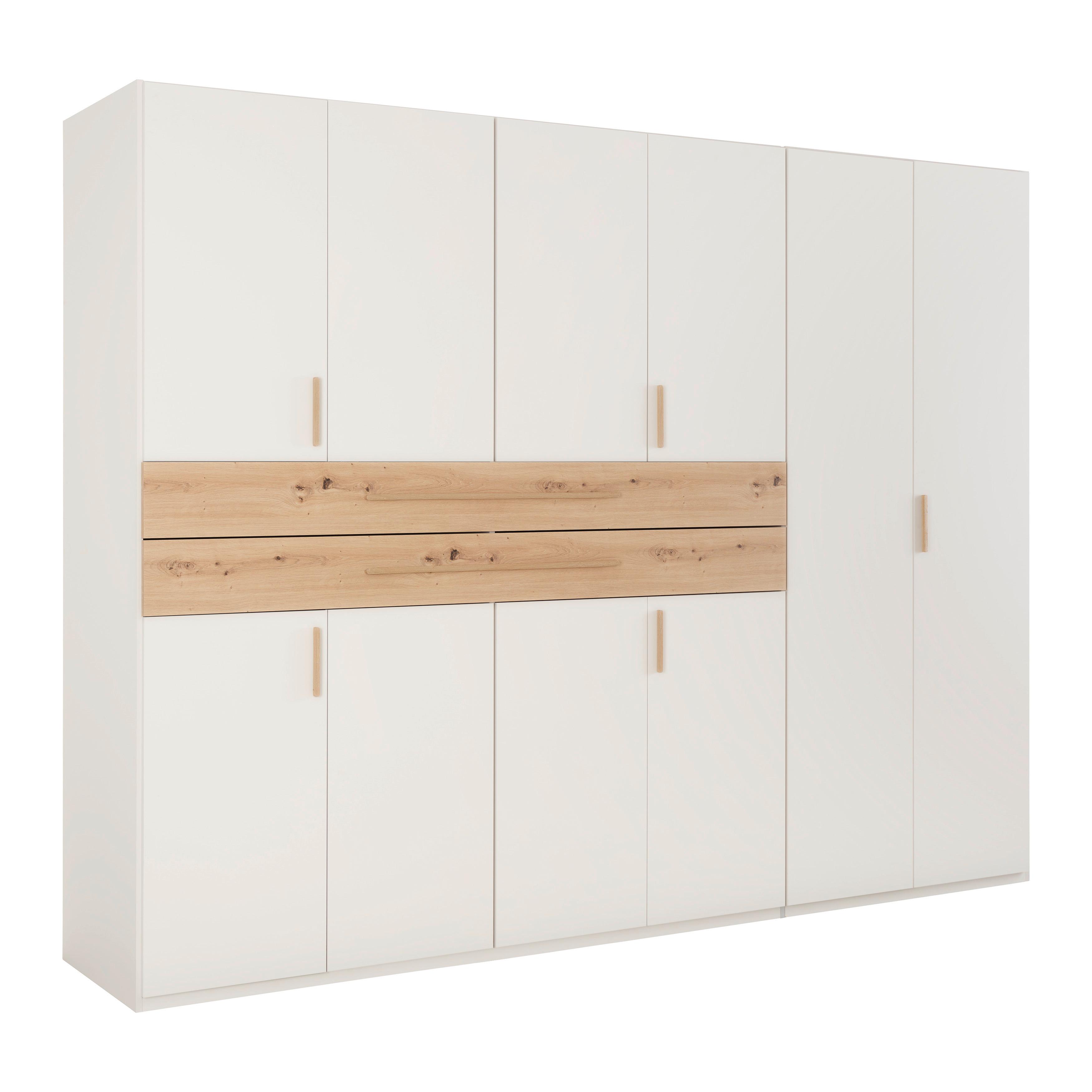 Kleiderschrank Lumio Kaschmir/Eiche Artisan - Kaschmir/Eiche Artisan, KONVENTIONELL, Holzwerkstoff (270/208/65cm) - Mömax
