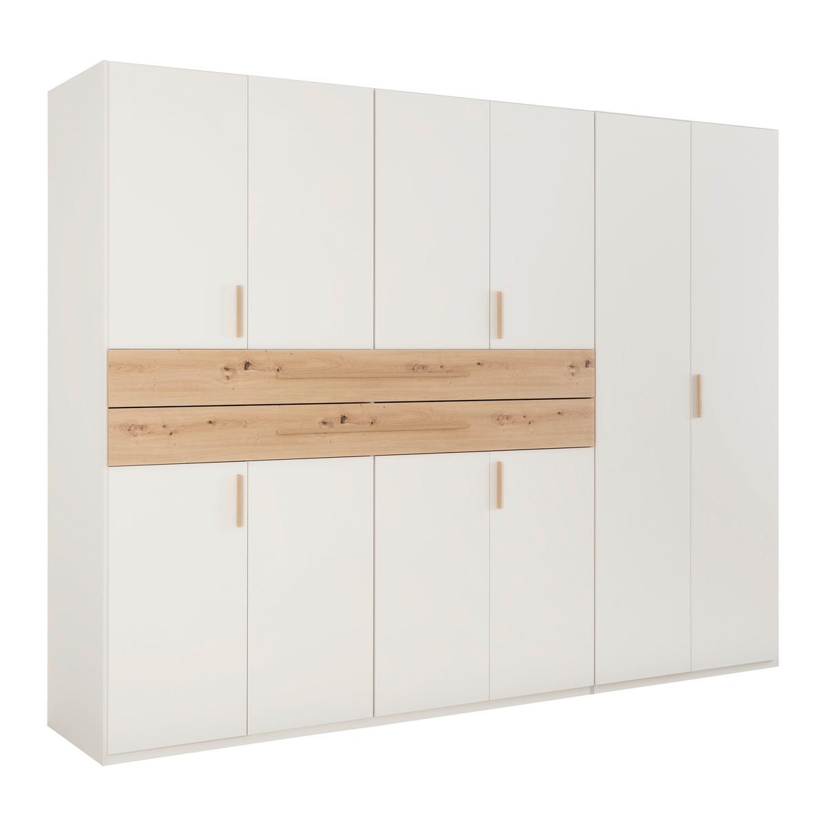 Kleiderschrank Lumio Kaschmir/Eiche Artisan - Kaschmir/Eiche Artisan, KONVENTIONELL, Holzwerkstoff (270/208/65cm) - Mömax