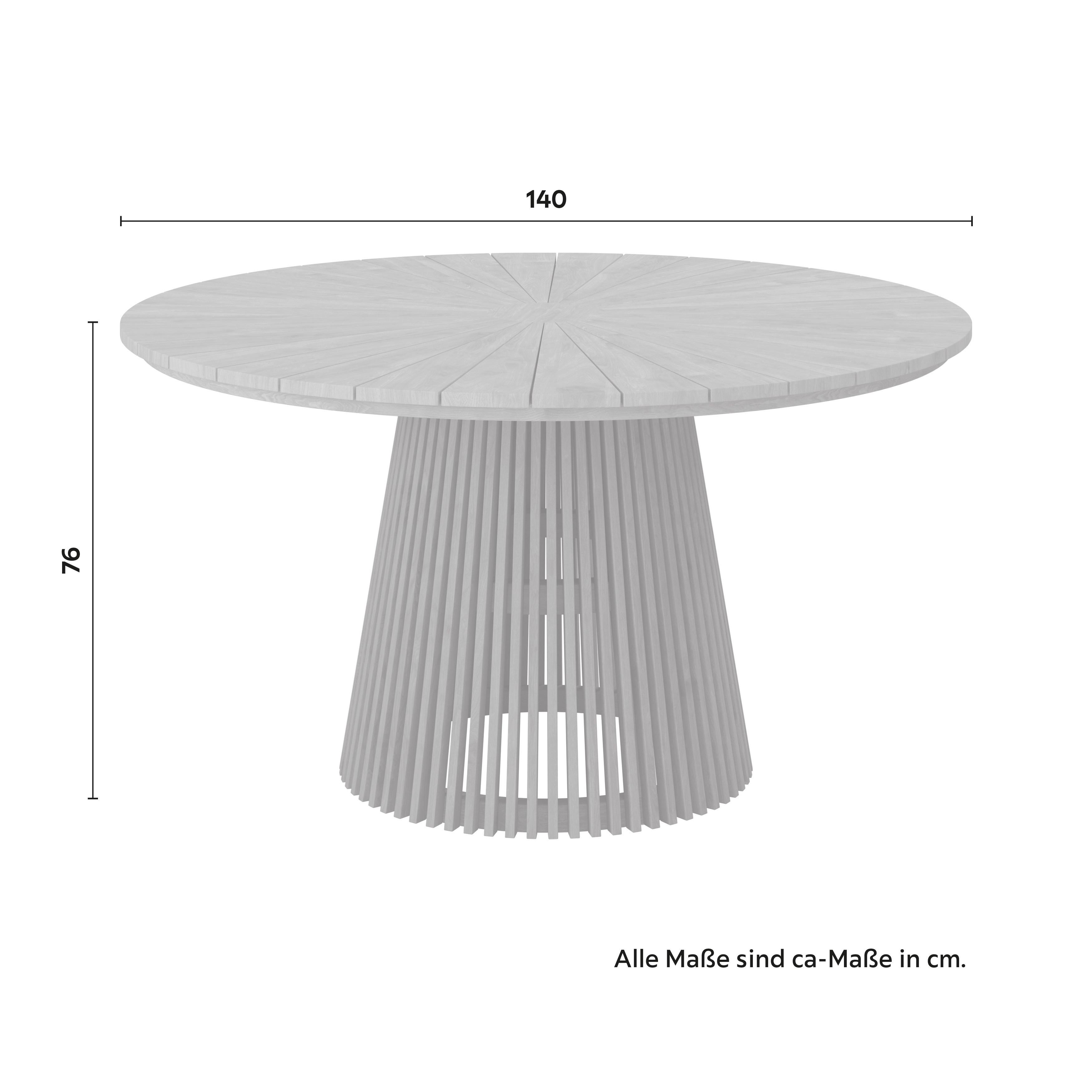 UTEBORD SANJA - teakfärg, Modern, trä (140/76cm) - Bessagi Garden