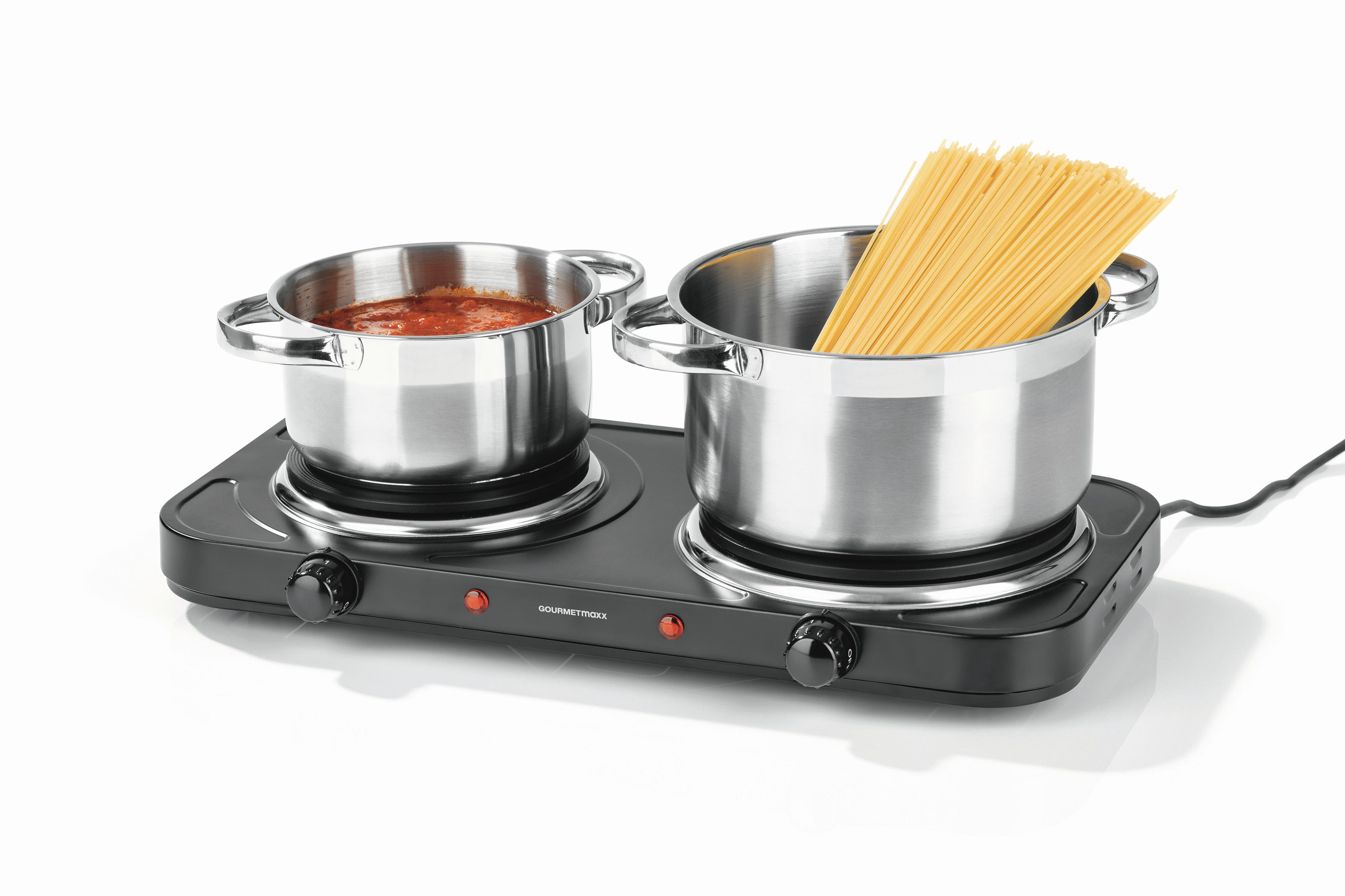Kochplatte Gourmetmaxx Schwarz max. 2500 Watt - Schwarz, MODERN, Metall (48/26/635cm)