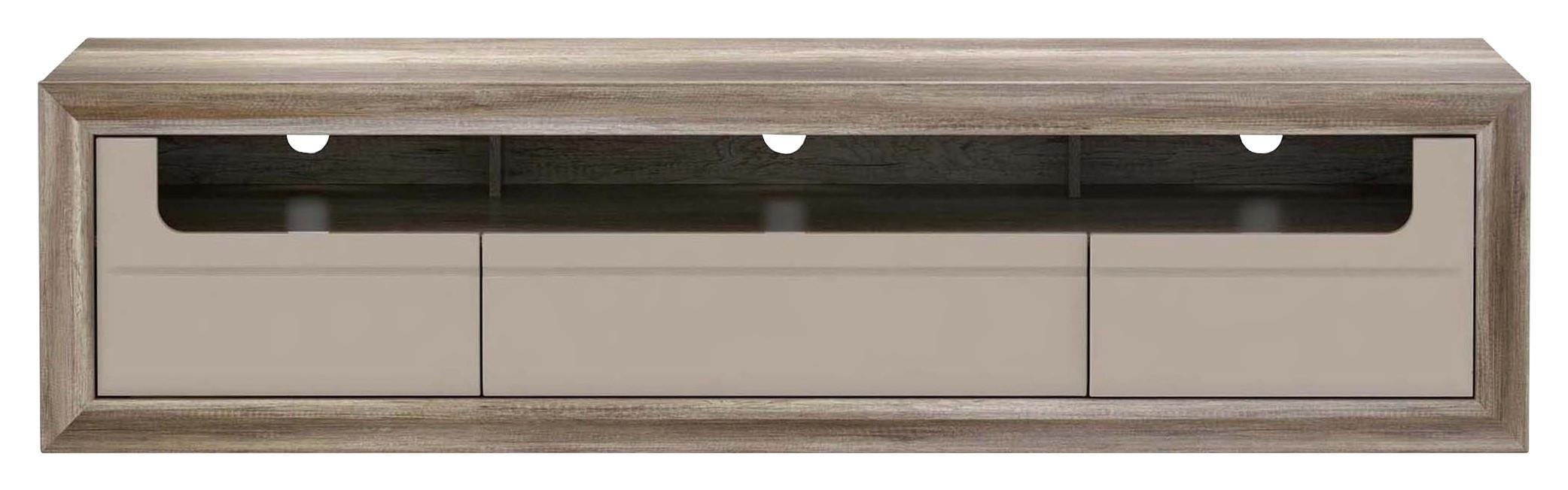 Tv-elem Tiziano - bézs/tölgyfa színű, Modern, faalapú anyag (193,8/49,7/54,2cm)