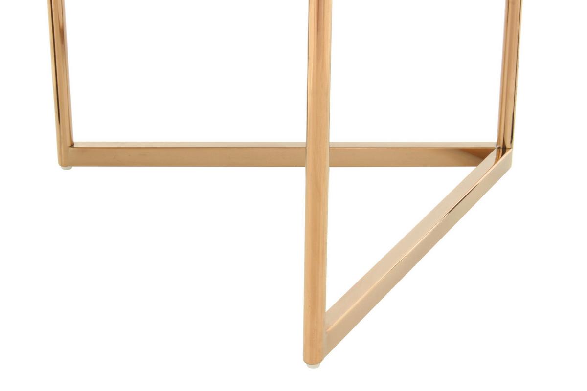 HOCKER WYNONA 325 - Roségold/Schwarz, Design, Textil/Metall (40/49cm) - Kayoom