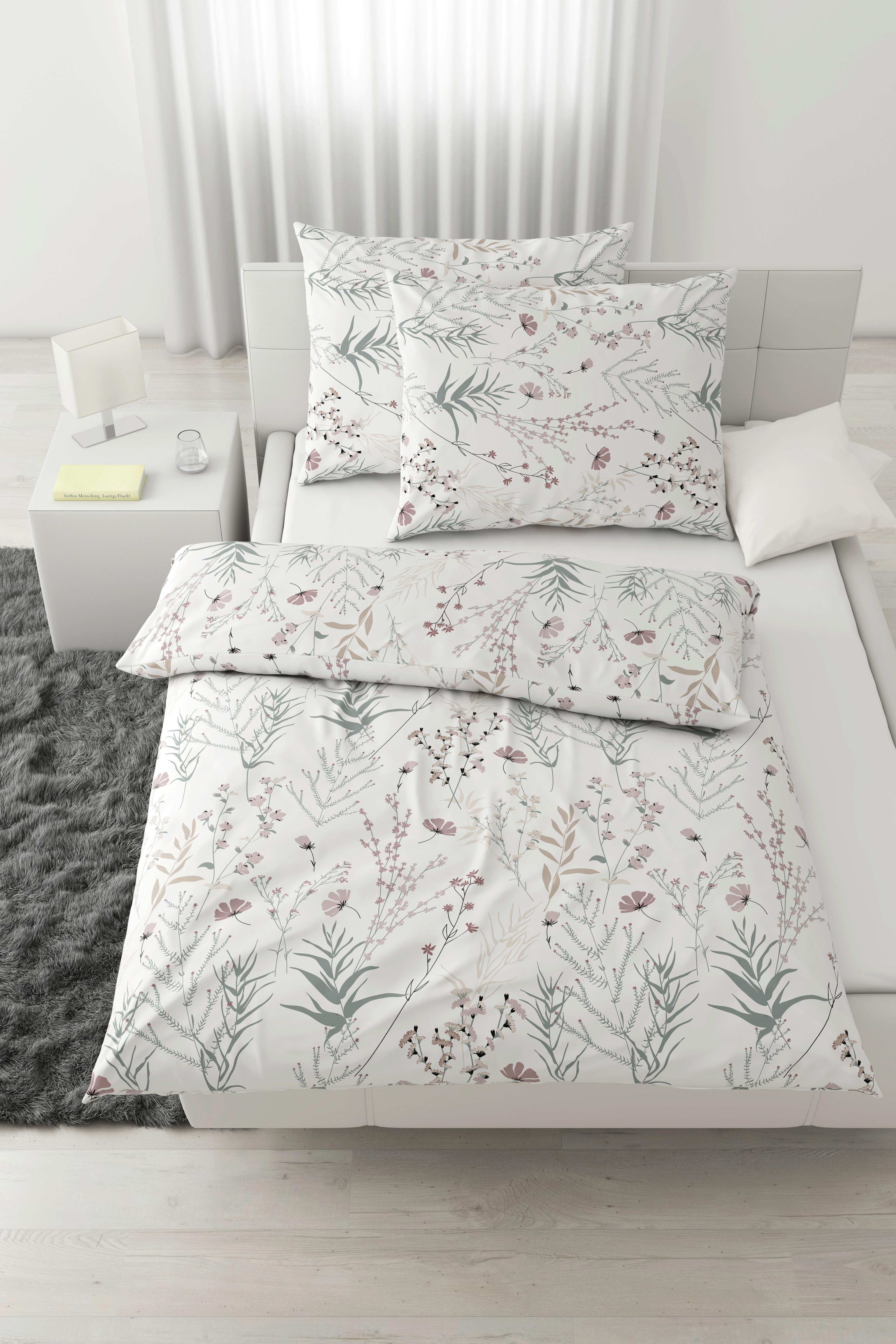 Bettwäsche Lina XXL Weiß ca. 200x220cm - Weiß, KONVENTIONELL, Textil (200/220cm) - Mömax