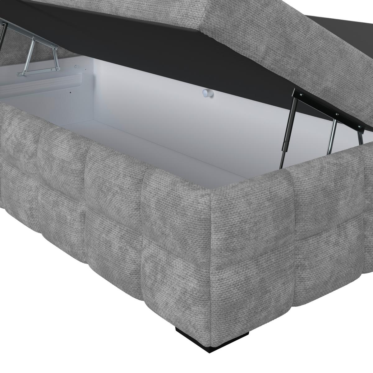 PAT BOX VEGA - verde/gri, Trend, lemn/textil (200/200cm) - Modern Living