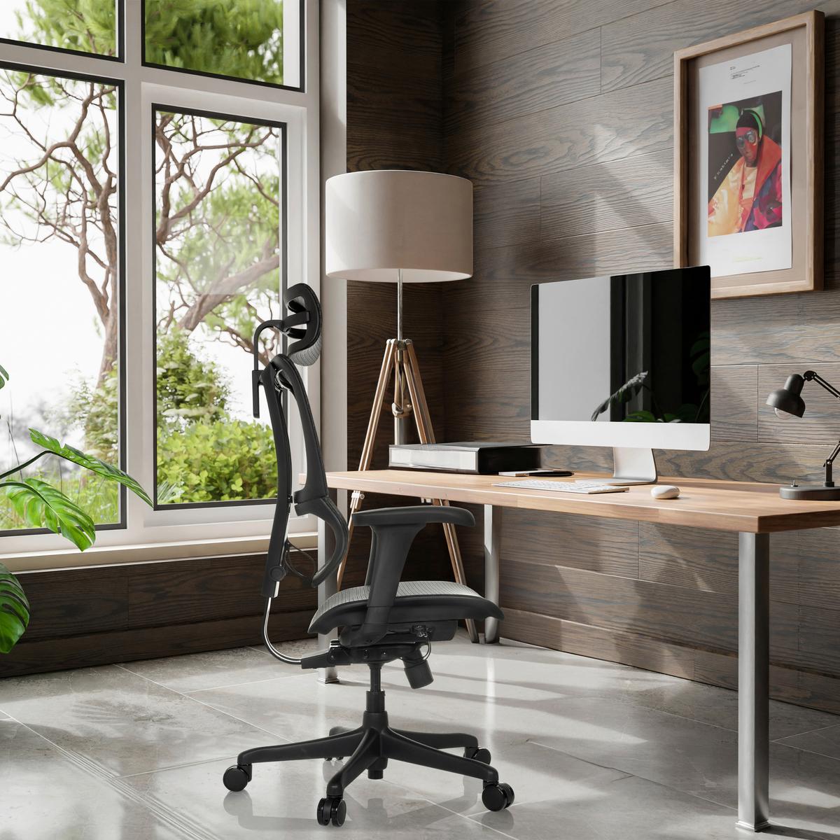 Drehstuhl Ergohuman Slim Eco M Gen2 Schwarz - Schwarz, MODERN, Kunststoff/Textil (69/112 - 134/63cm) - MID.YOU