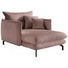 Relaxsessel Lava Rosa Cord - Schwarz/Rosa, MODERN, Textil/Metall (111/101/167cm) - Livetastic
