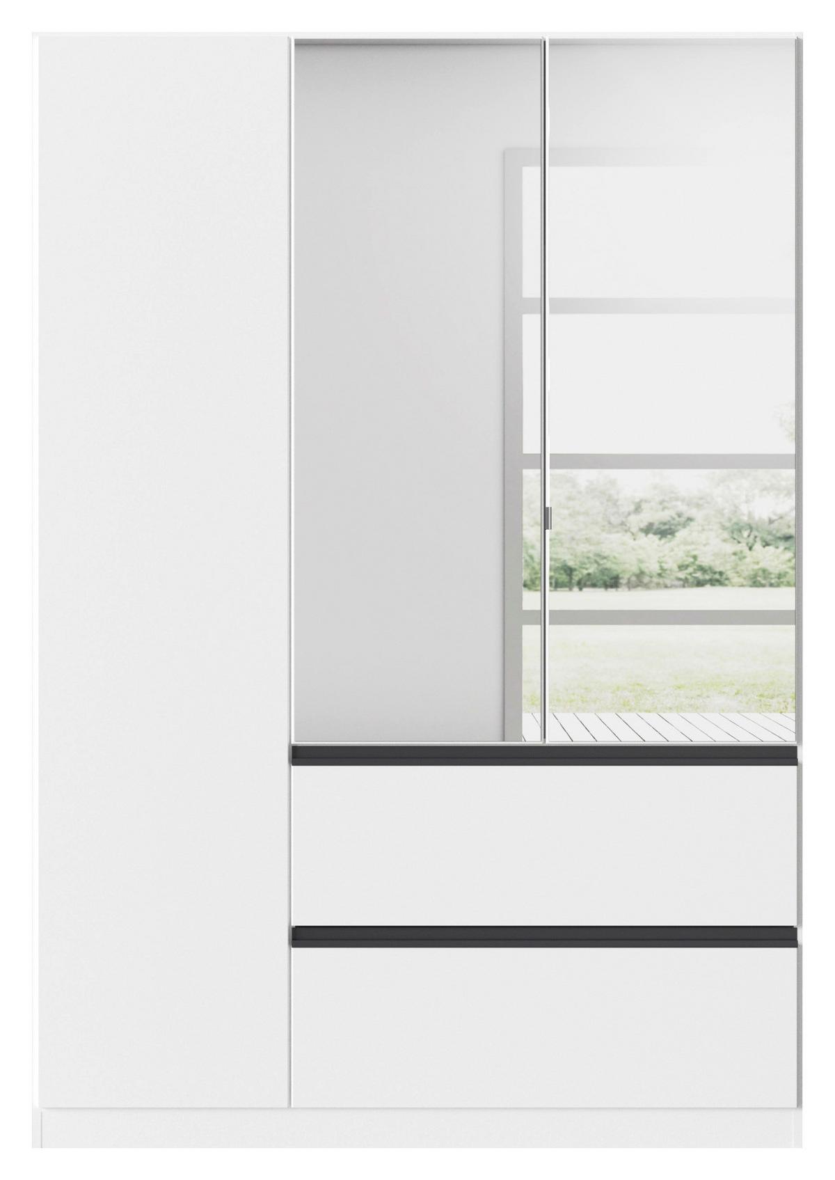 Omara S Klasičnimi Vrati Costa, Bela, Siva - bela, Moderno, leseni material (136/197/54cm) - Rauch Möbel